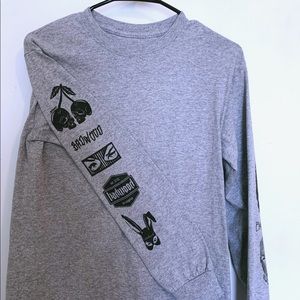 Badwood Trademark Tee Unisex Gray Small